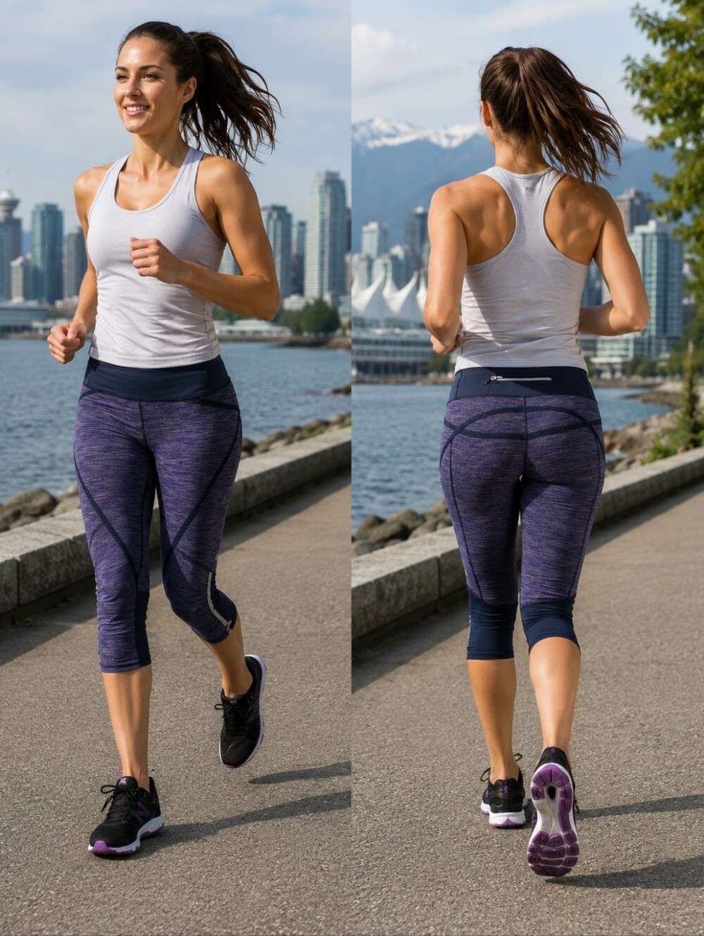Women’s Purple Lululemon Run Pace Crop Pants Size 10